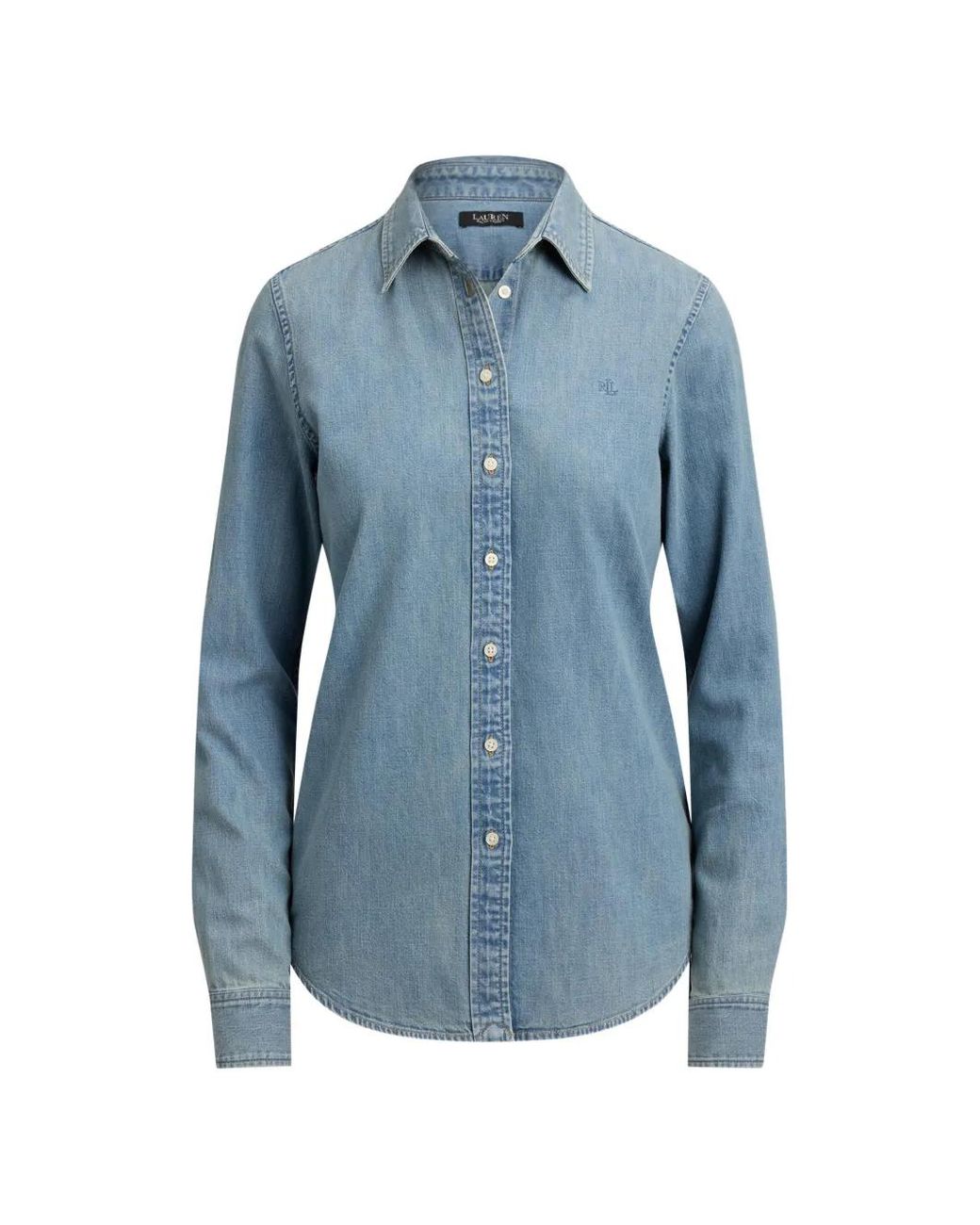 Ralph Lauren Blue 100% Cotton Denim Shirt For