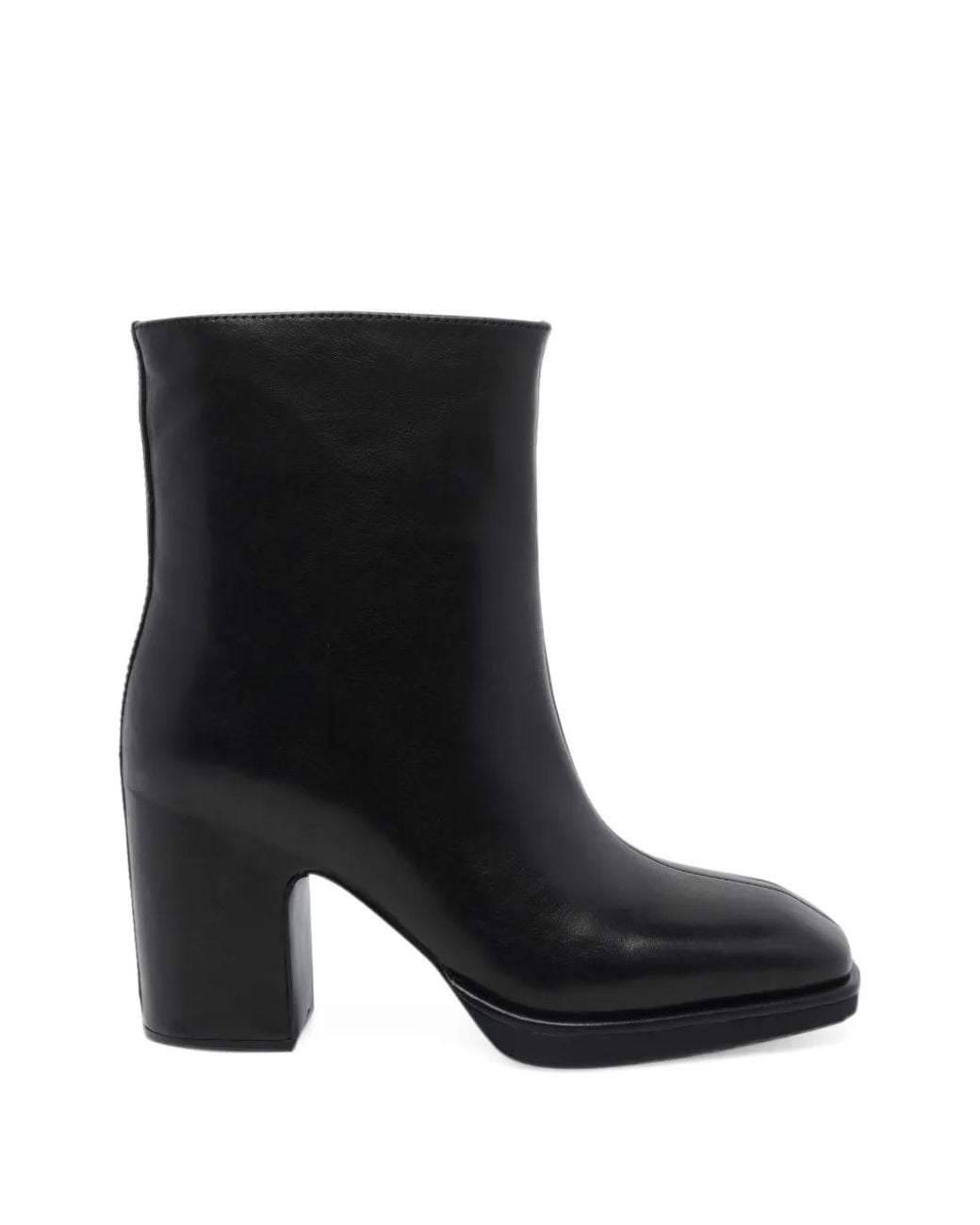 Paloma Barceló Black Arya Squared-Toe Platform Ankle Boots