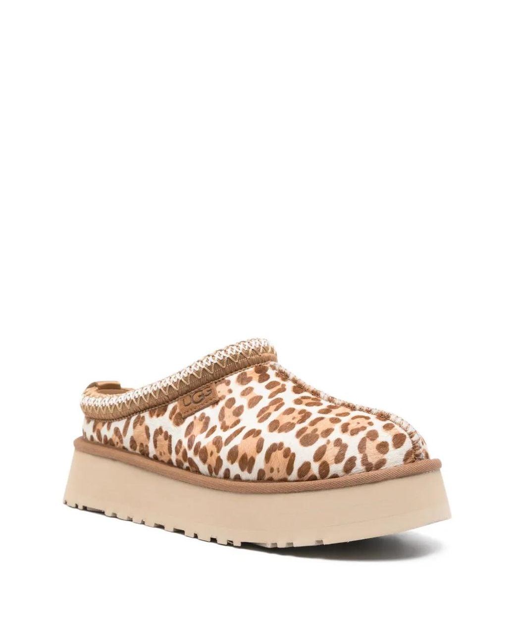 Ugg Natural Tazz Plains Leopard-Print Mules