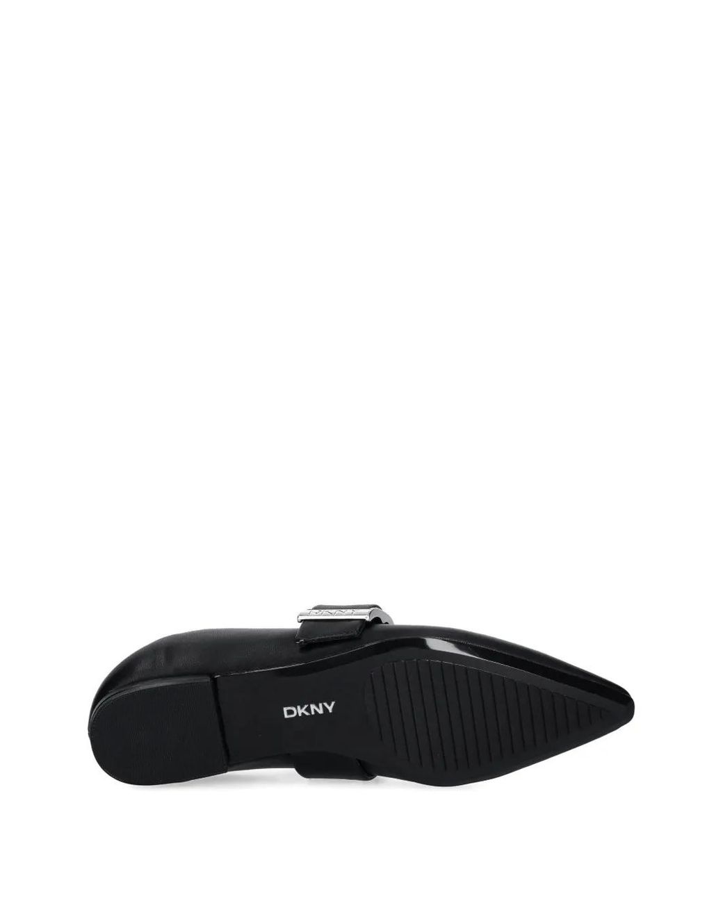 DKNY Black Buckle-Strap Ballet Flats
