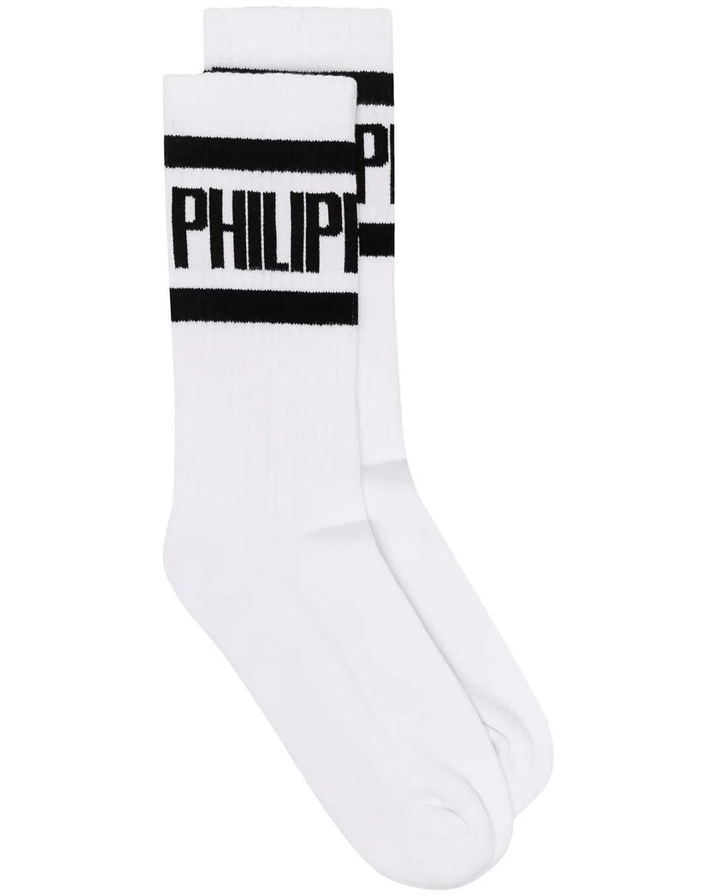 Philipp Plein White Logo-Print Socks for men