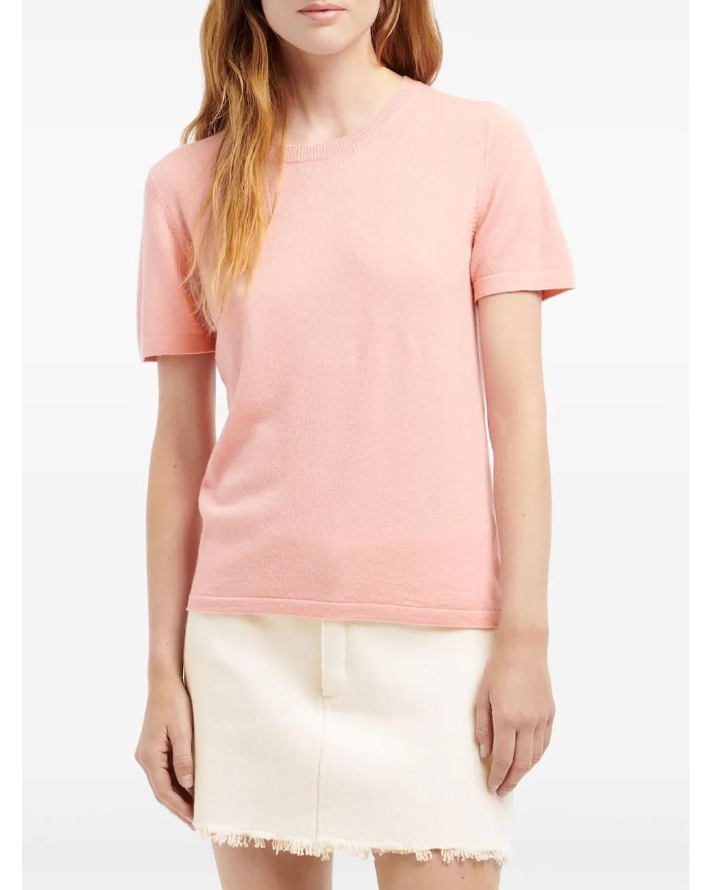 Barrie Pink Knitted T-Shirt