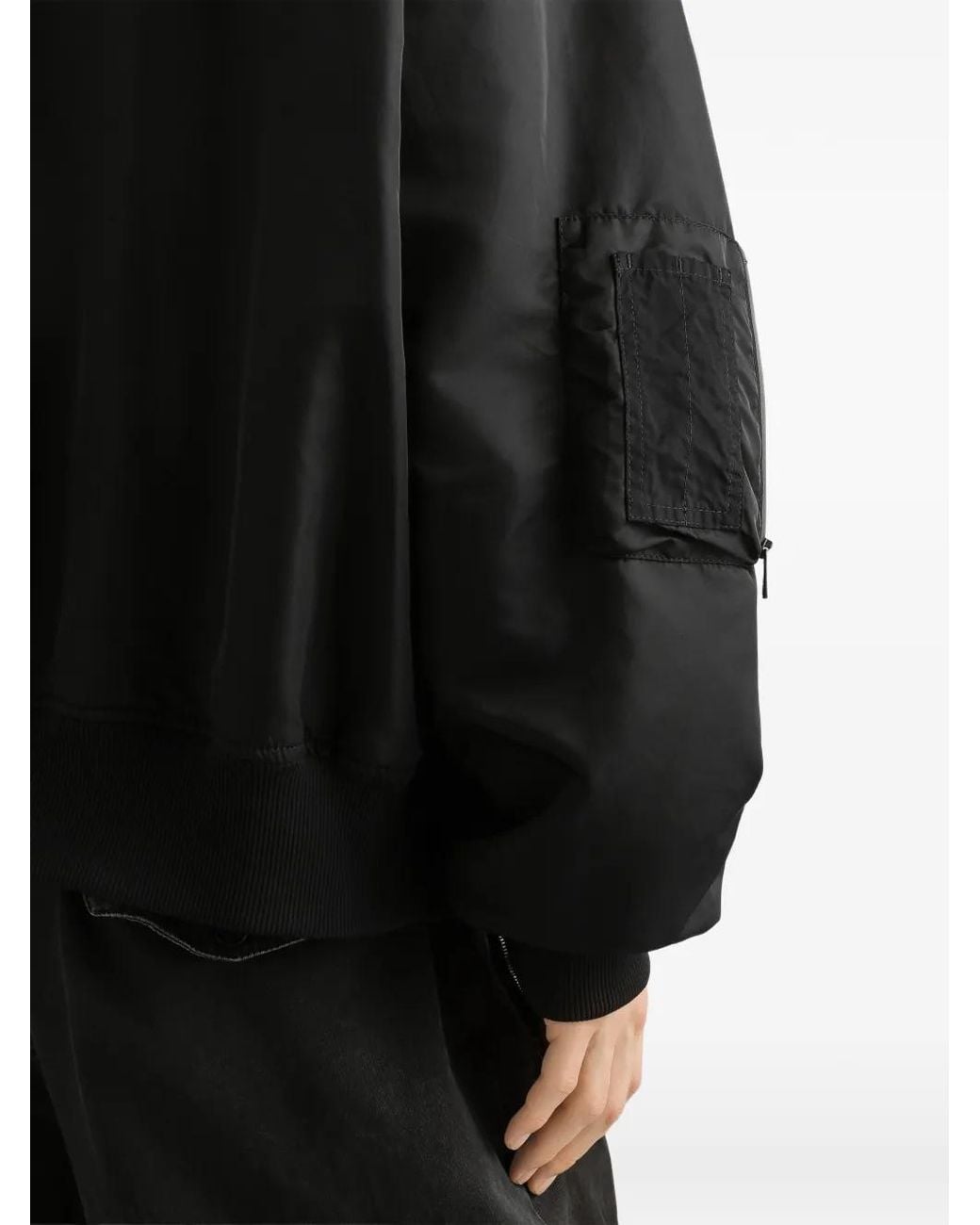 Dolce & Gabbana Black Nylon Gabardine Jacket for men