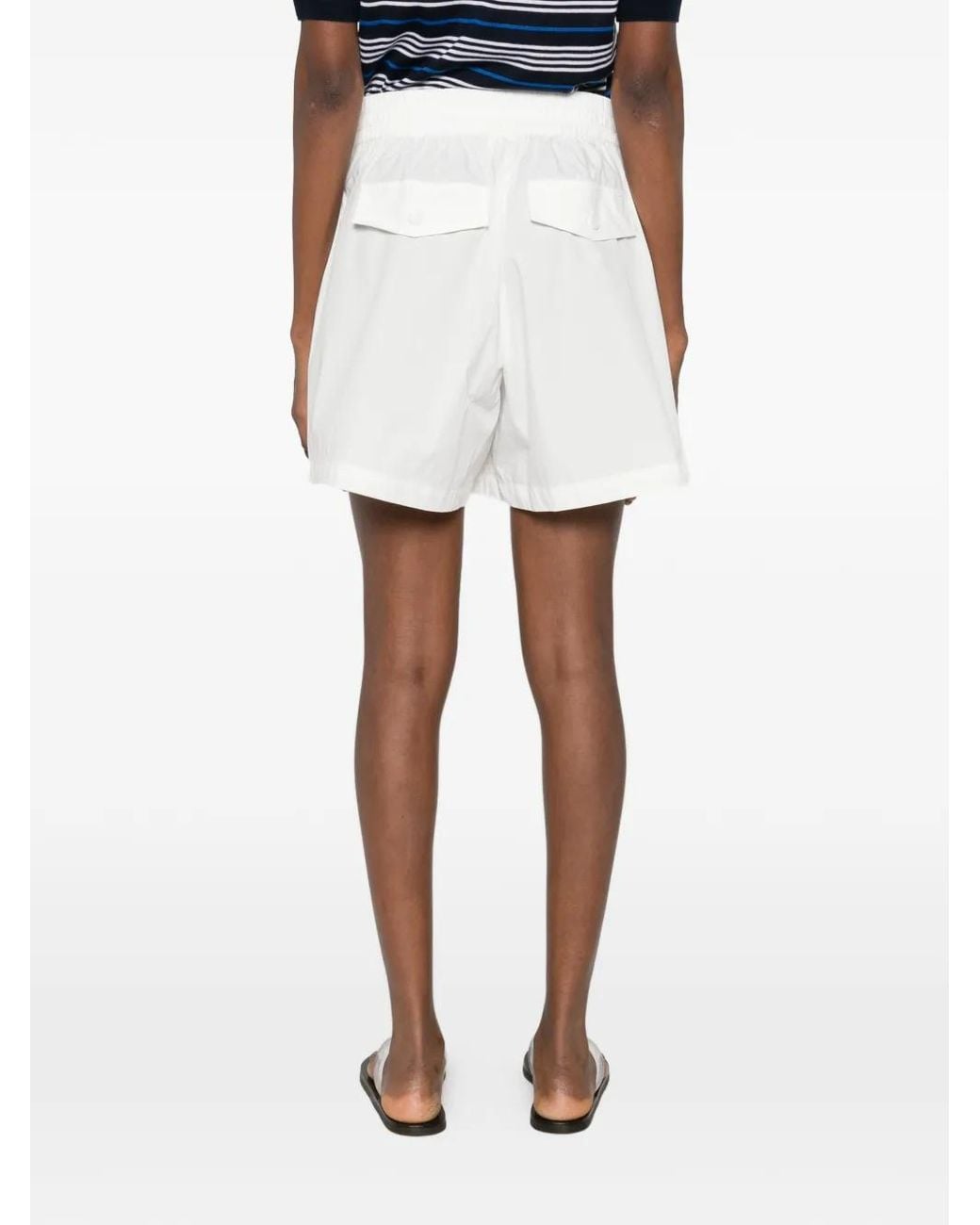Short À Taille Élastiquée P.A.R.O.S.H. en coloris White