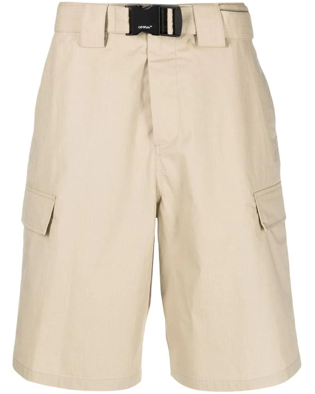 Off-White c/o Virgil Abloh Natural High-Waisted Bermuda Shorts for men