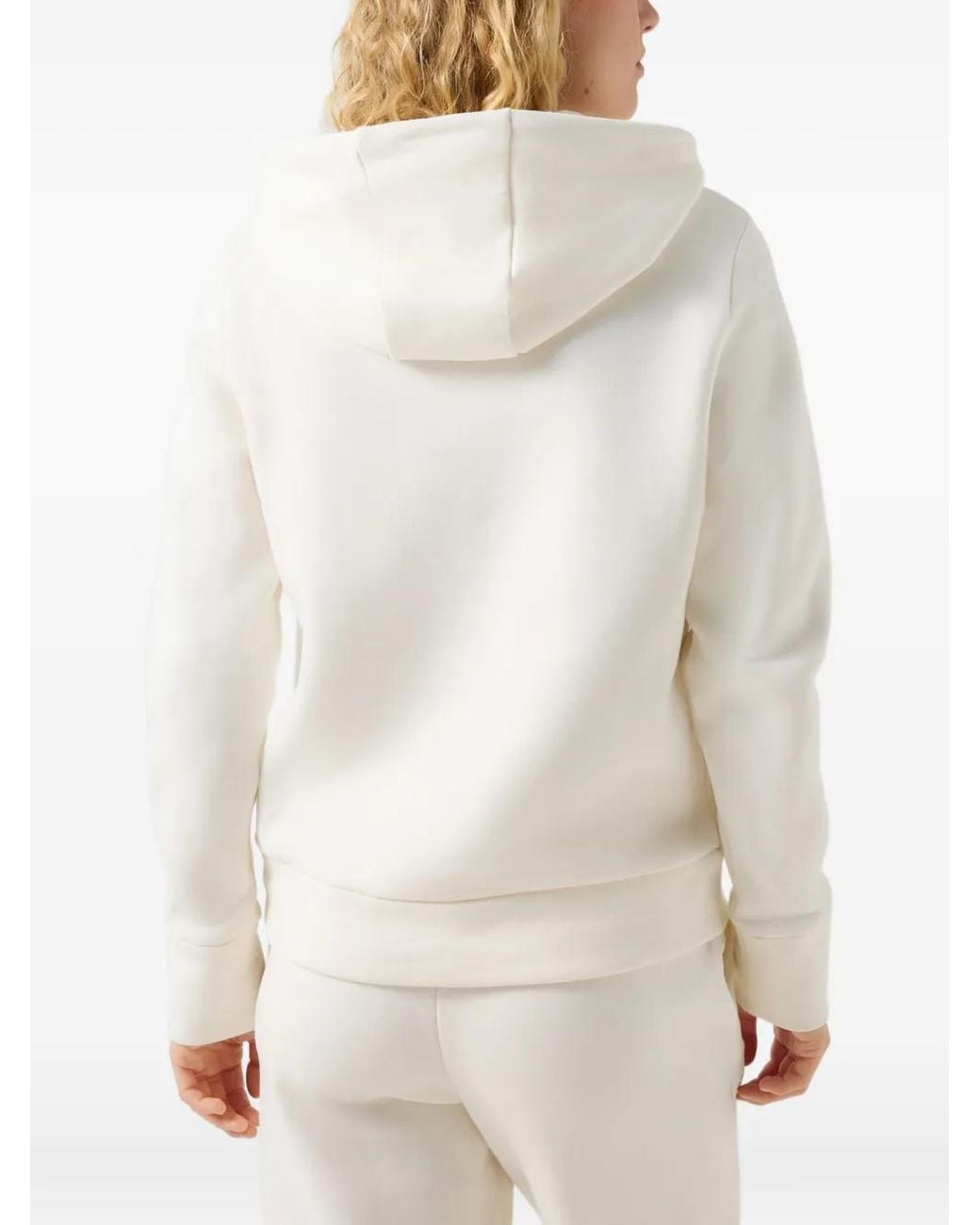 Bogner Fire + Ice White Nila Logo-Print Drawstring Hoodie