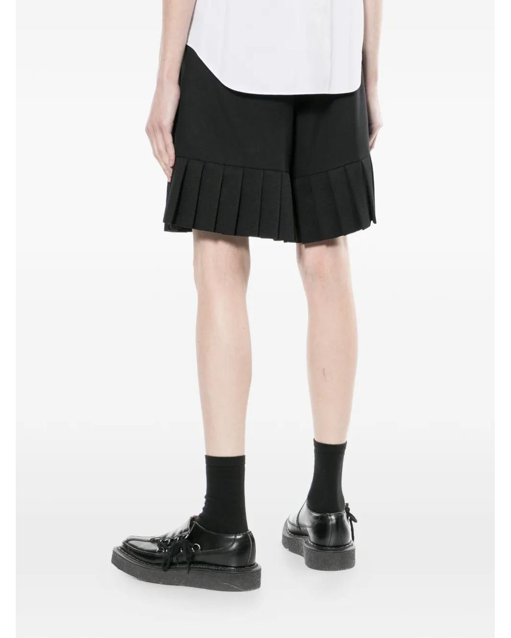 Noir Kei Ninomiya Black Pleated Shorts