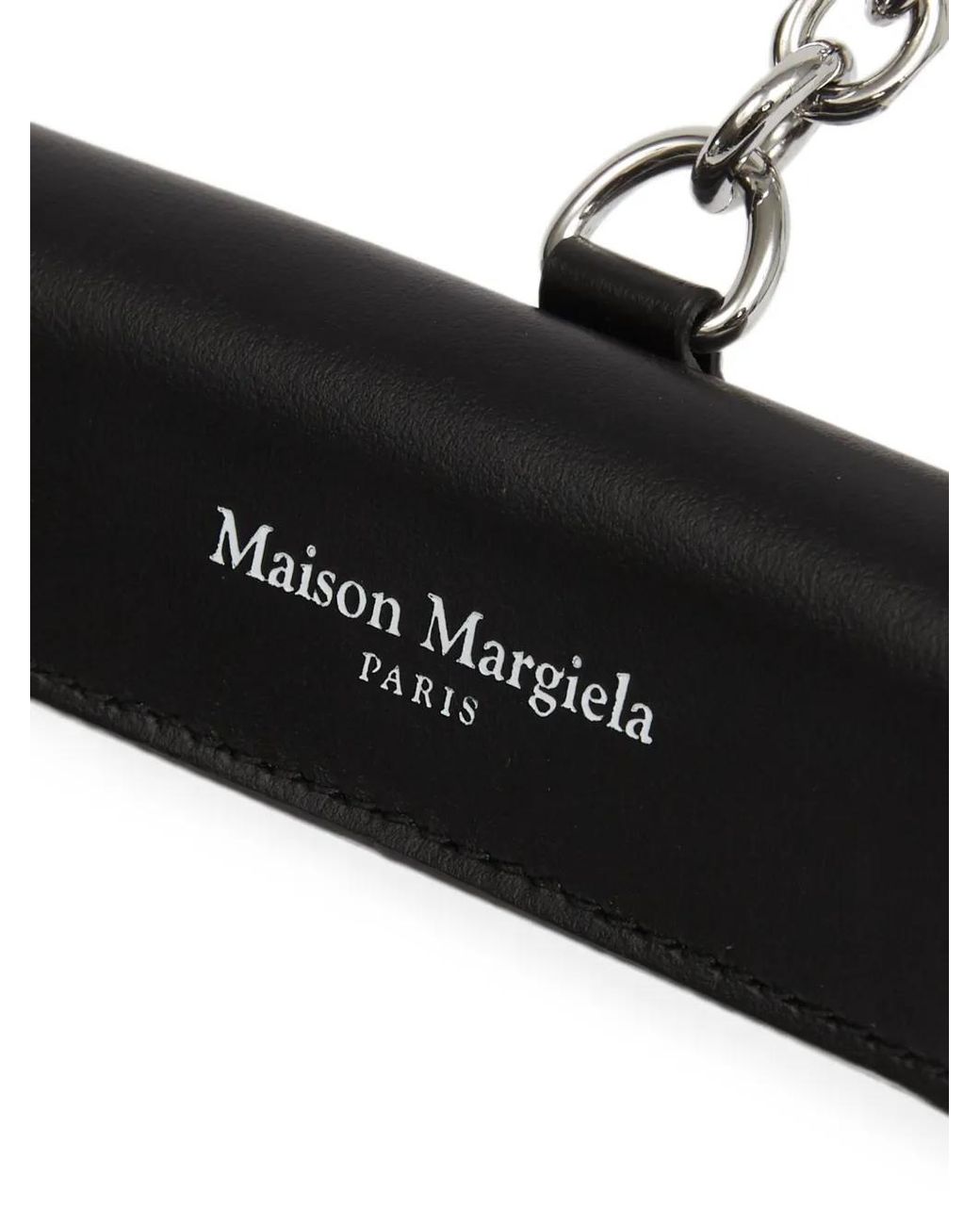 Maison Margiela Black Logo-Print Leather Lipstick Holder