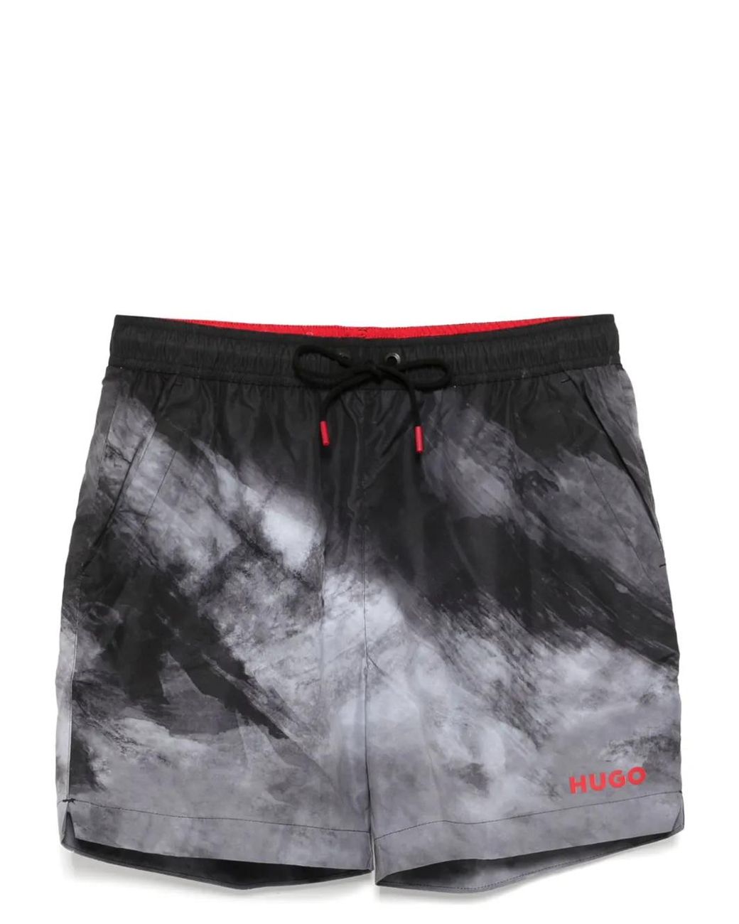 Boss Black Graphic Print Swim Shorts for men