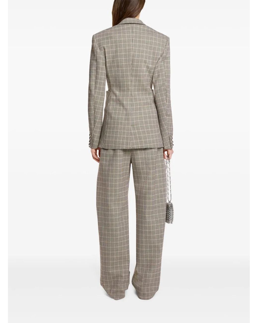 Rabanne Gray Plaid Check Fitted Jacket