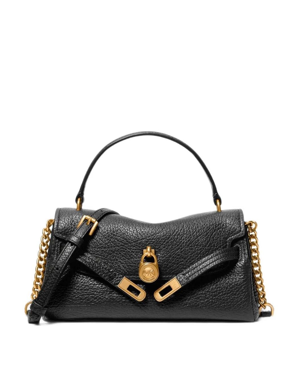 Michael Kors Black Hamilton Extra-Small Textured Leather Soft Crossbody Bag
