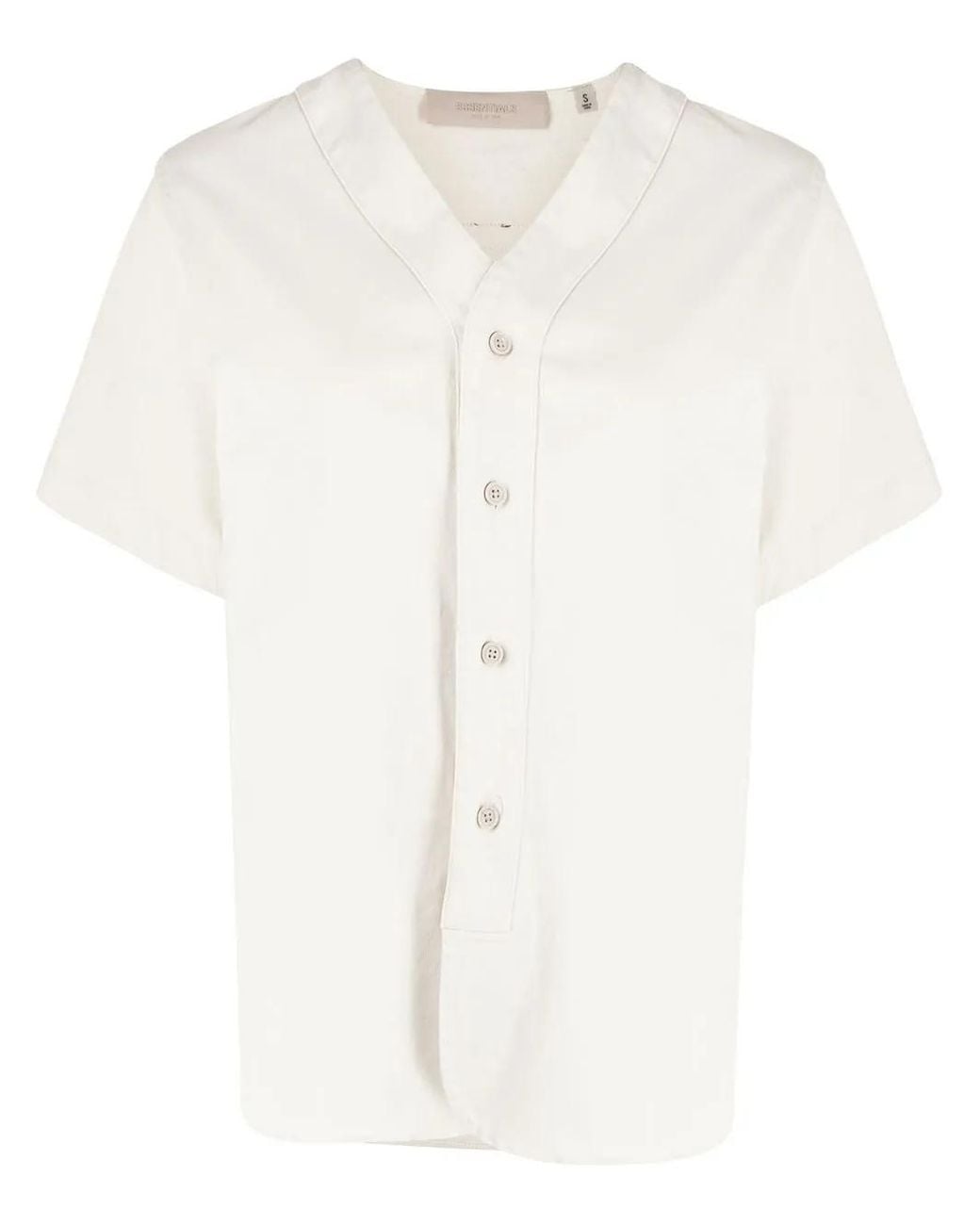 Fear Of God White Button-Up Short-Sleeved Shirt