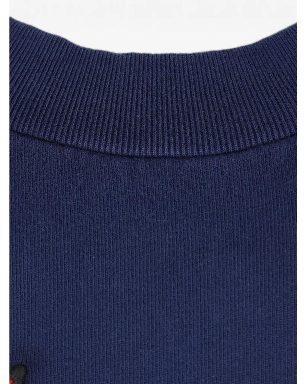 Cherry World Blue Logo-Patch Sweater for men