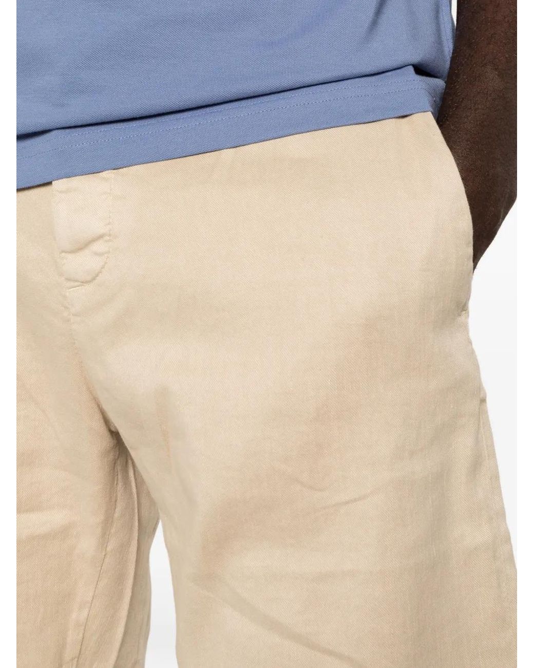 Jacob Cohen Natural Logo-Patch Shorts for men