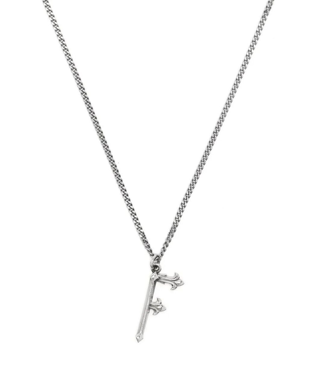 Emanuele Bicocchi Metallic Alphabet Pendant Necklace