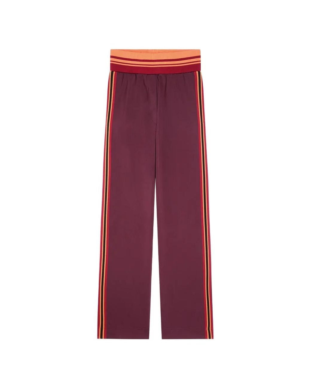 Dries Van Noten Purple Jersey Track Trousers