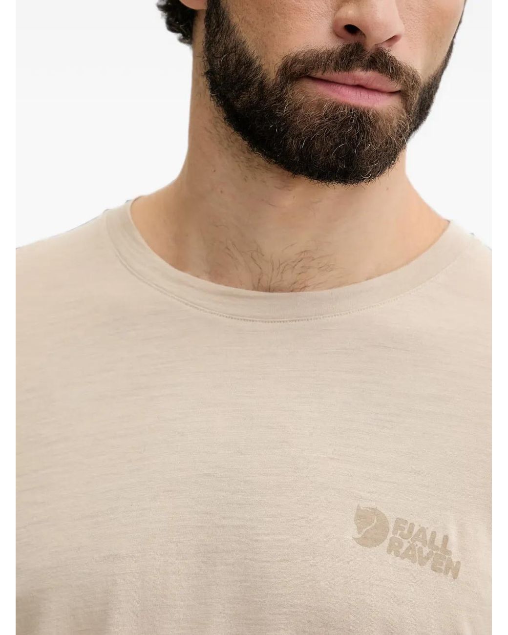 Fjallraven Natural Abisko Logo-Print T-Shirt for men
