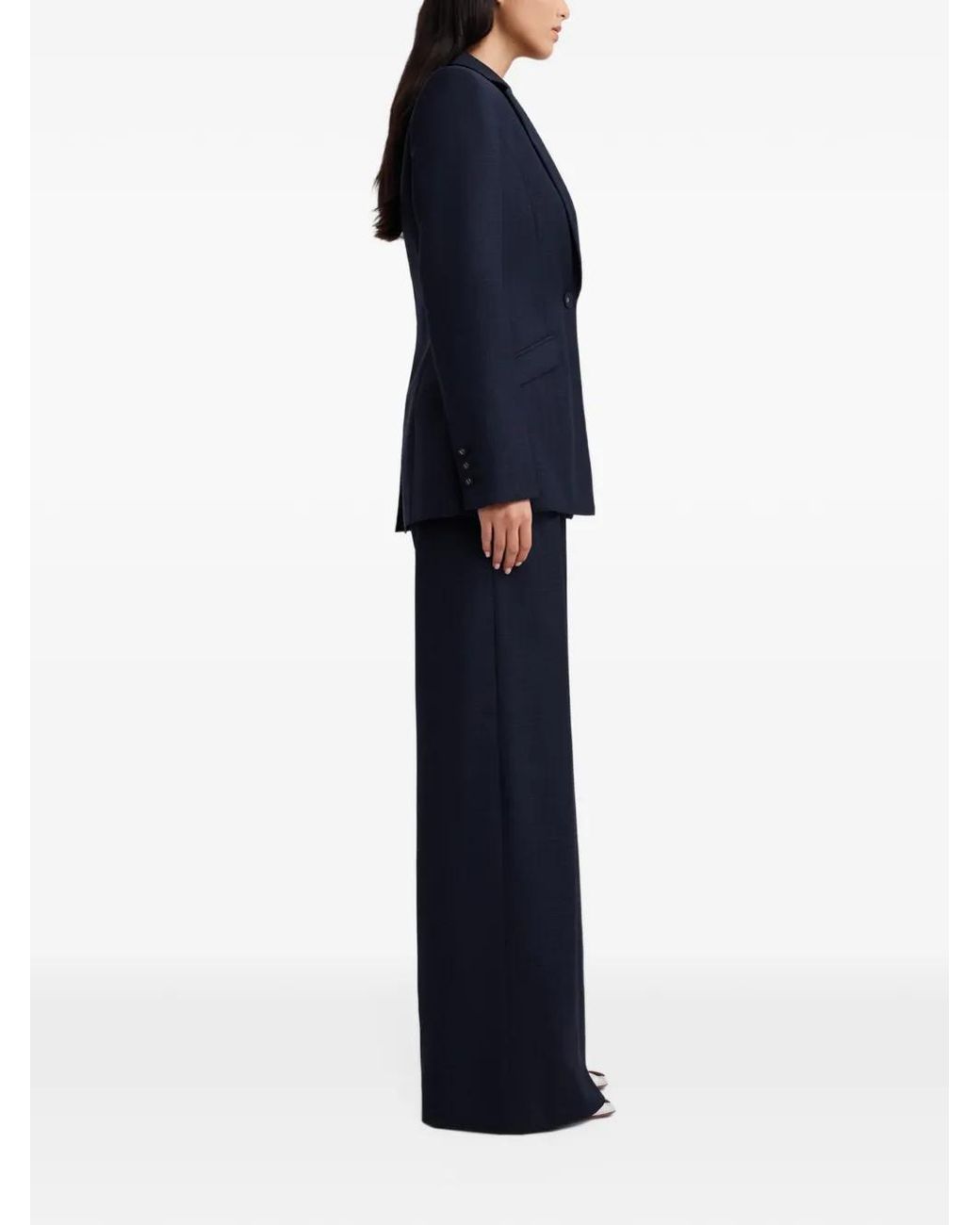 Anna Quan Blue Bardi Single-Breasted Blazer
