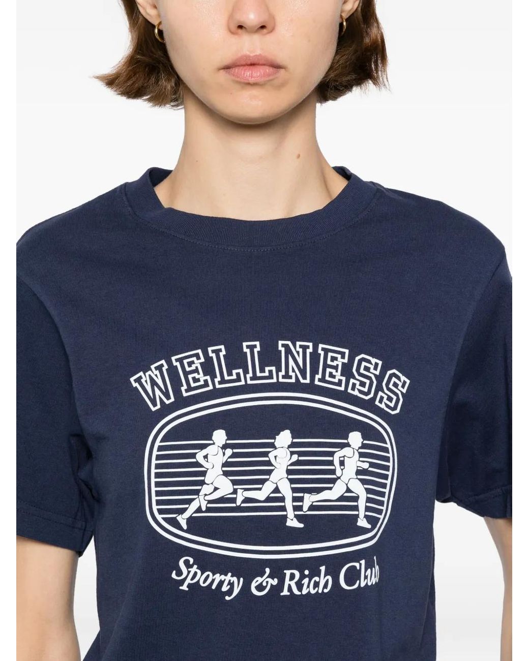 Sporty & Rich Blue Paris Marathon T-Shirt