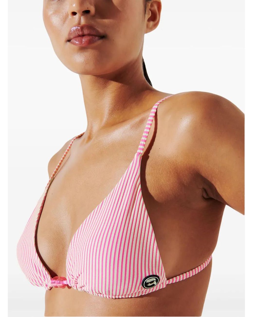 Karl Lagerfeld Pink Ikon Bikini Top