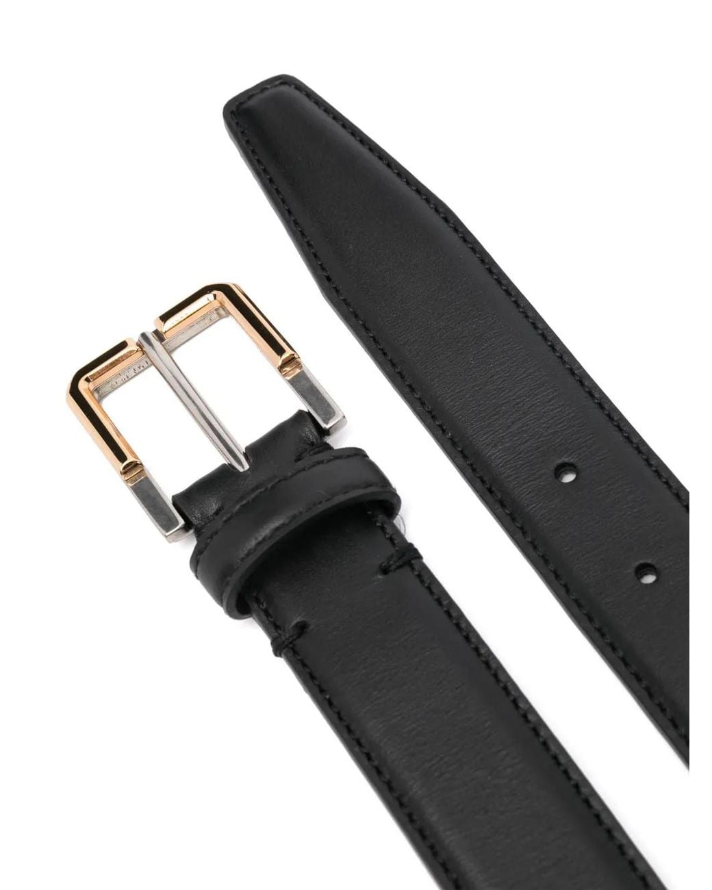 Etro Black Double Galvanic Leather Belt for men