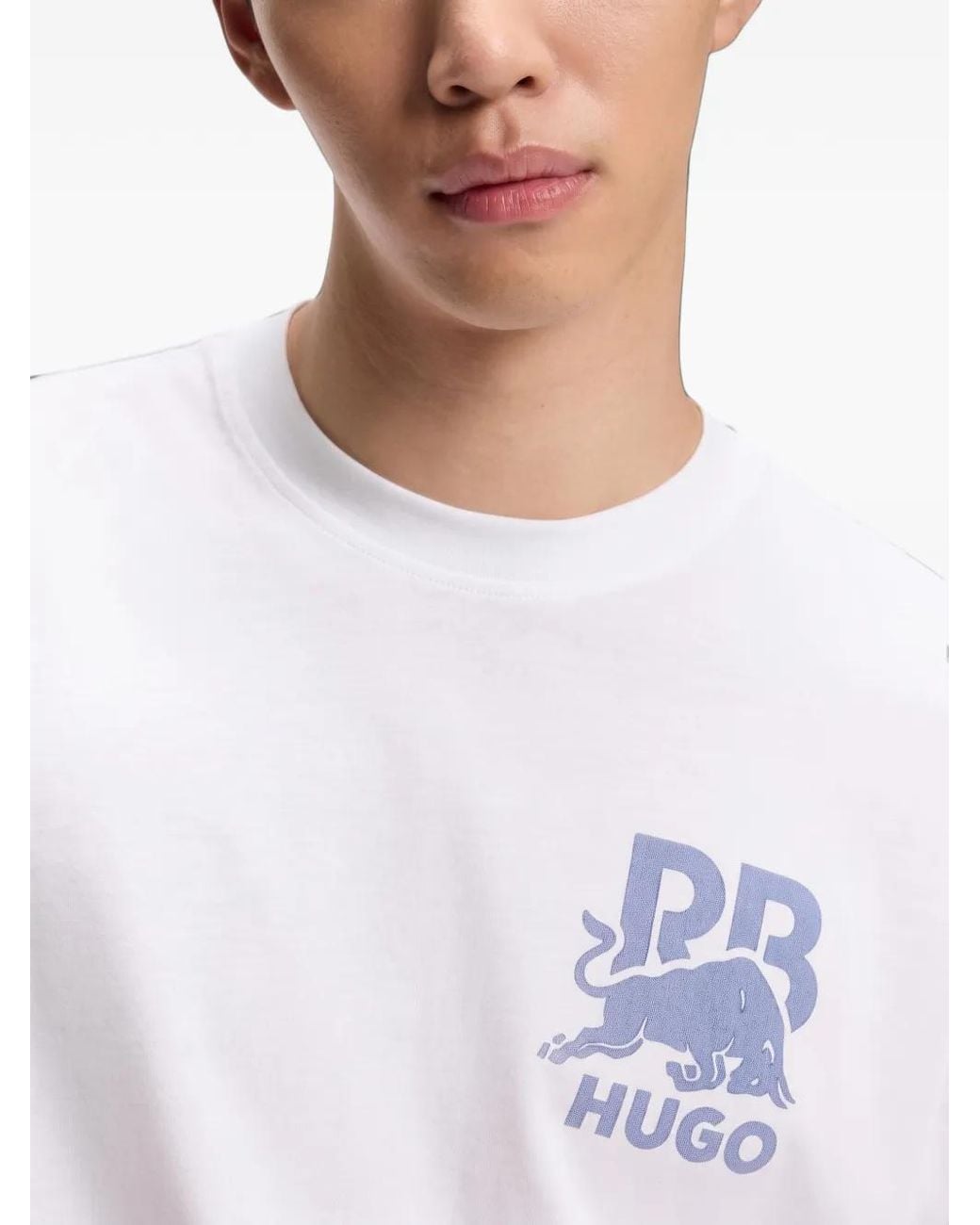HUGO Blue Delel Logo T-Shirt for men