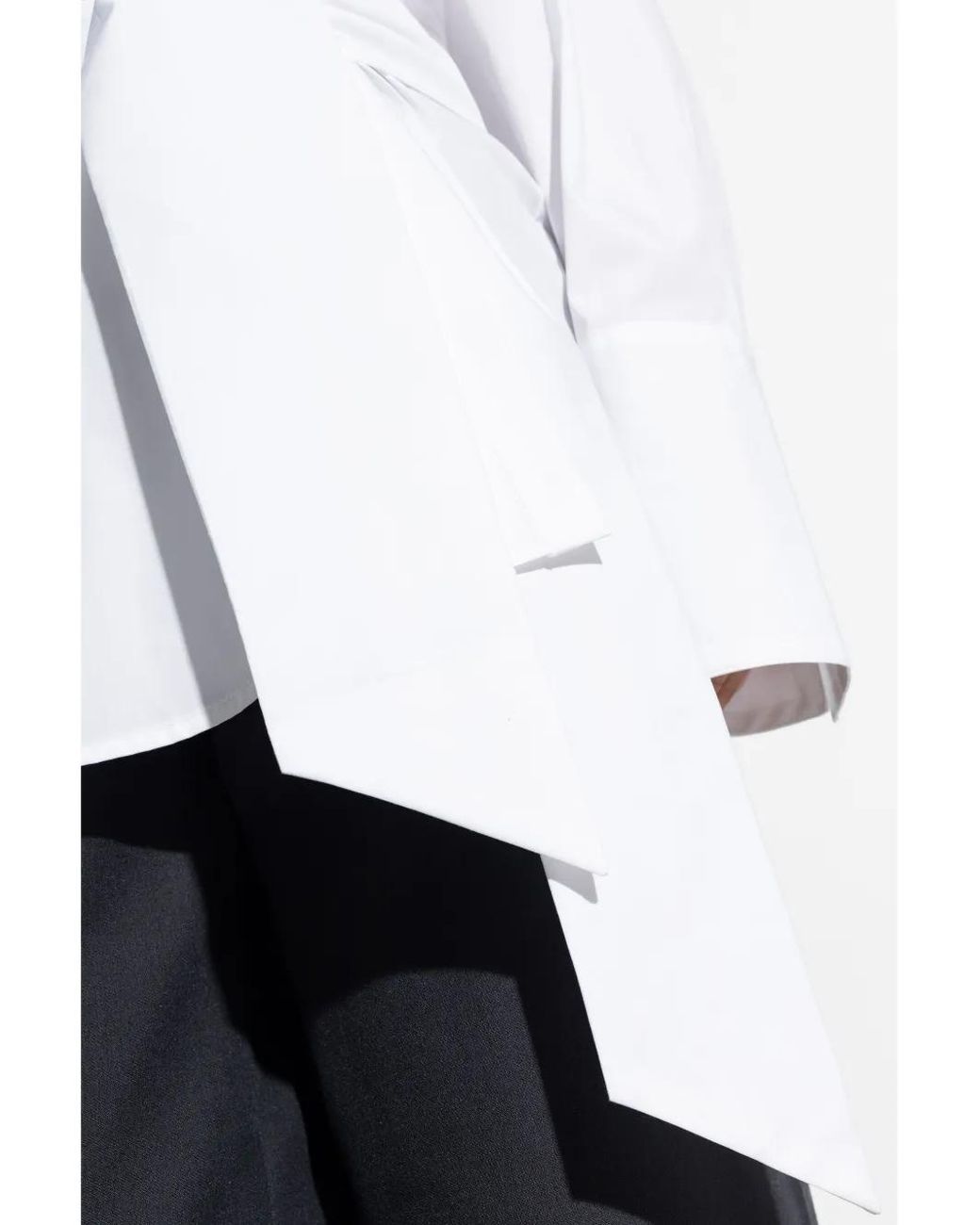 GAUGE81 White Cotton Wrap Belted Shirt