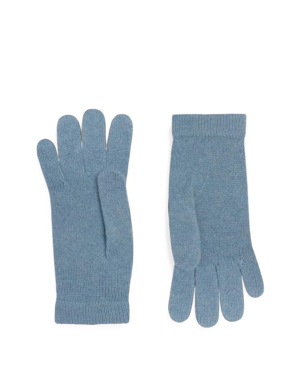 Bompard Blue Origines Cashmere Knitted Gloves