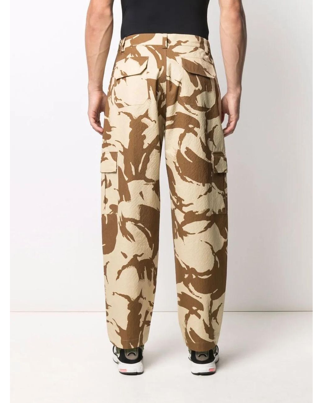 Paria Farzaneh Natural Camouflage-Print Cargo Trousers