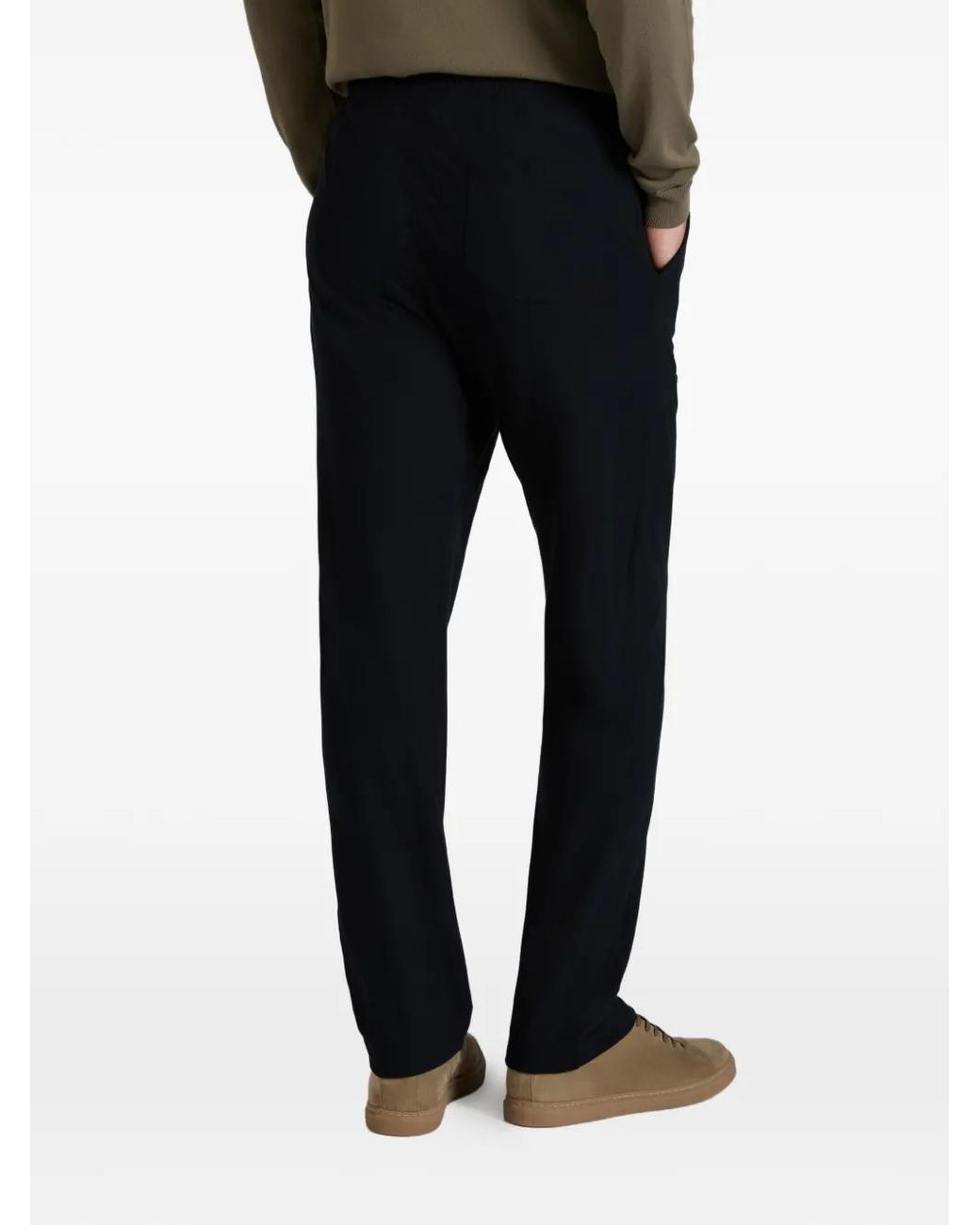 Zanone Black Slim Trousers for men