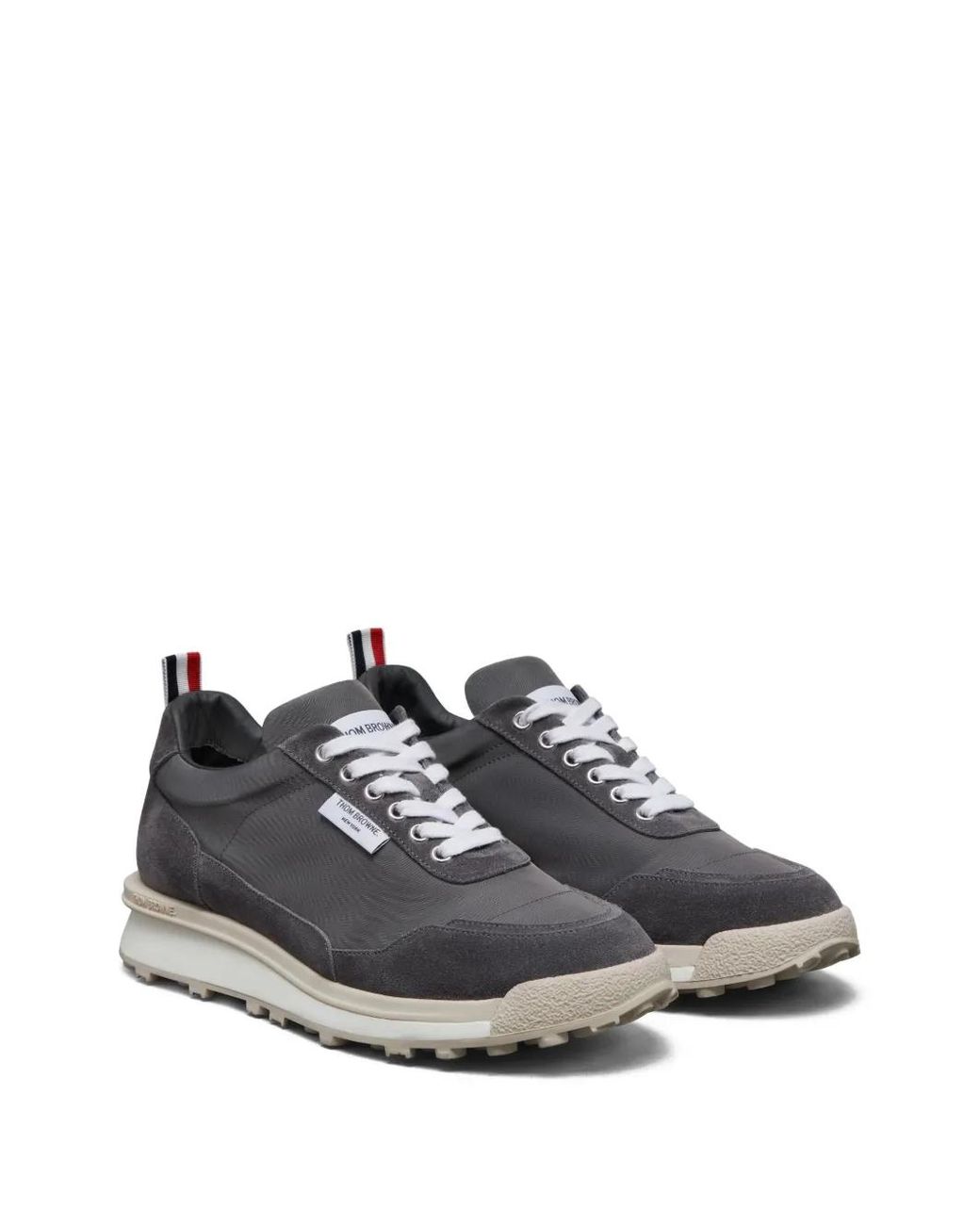 Thom Browne Black Double Tech Nylon Alumni Sneakers for men