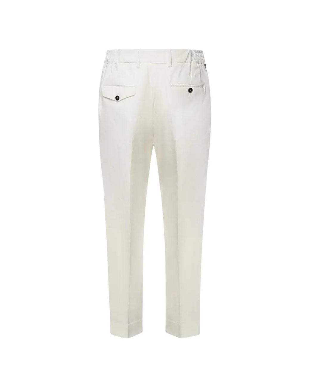 BE ABLE White Pantalon Plissé À Taille Élastiquée for men