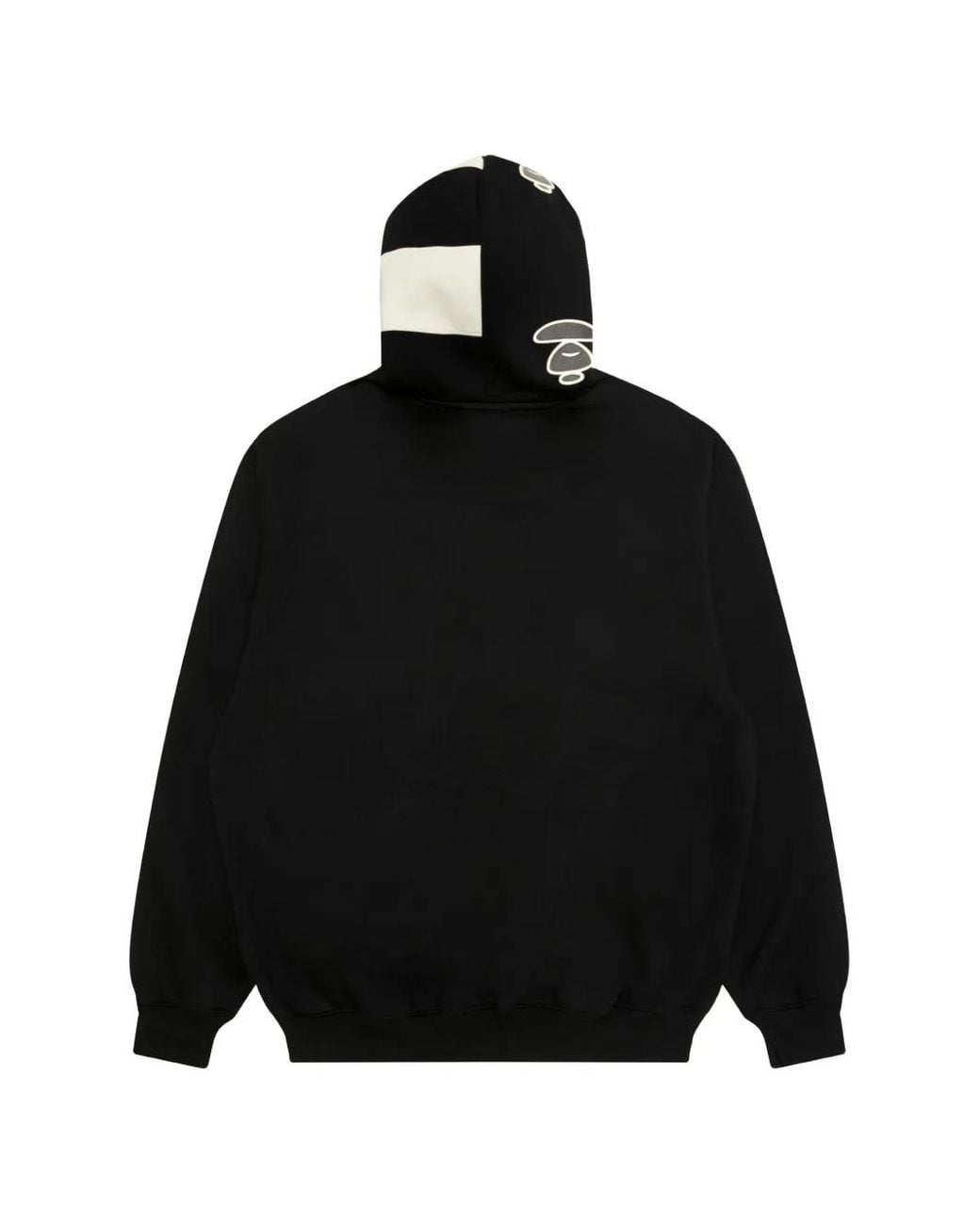 Aape By A Bathing Ape Black Aapeunvs Logo-Patch Hoodie for men