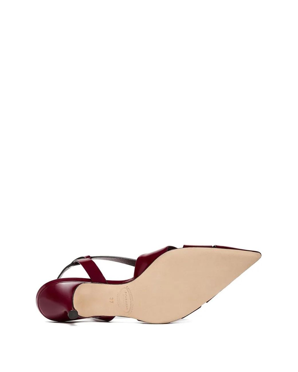Scarosso Brown Pointed Slingback Pumps