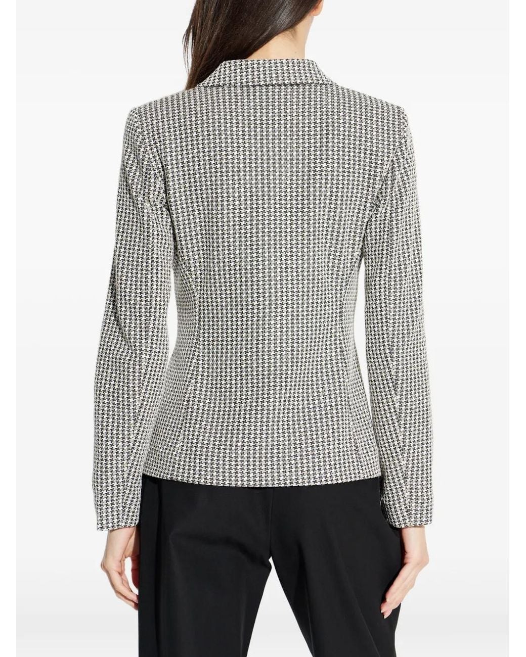 Emporio Armani Gray Double-Breasted Blazer Jacket