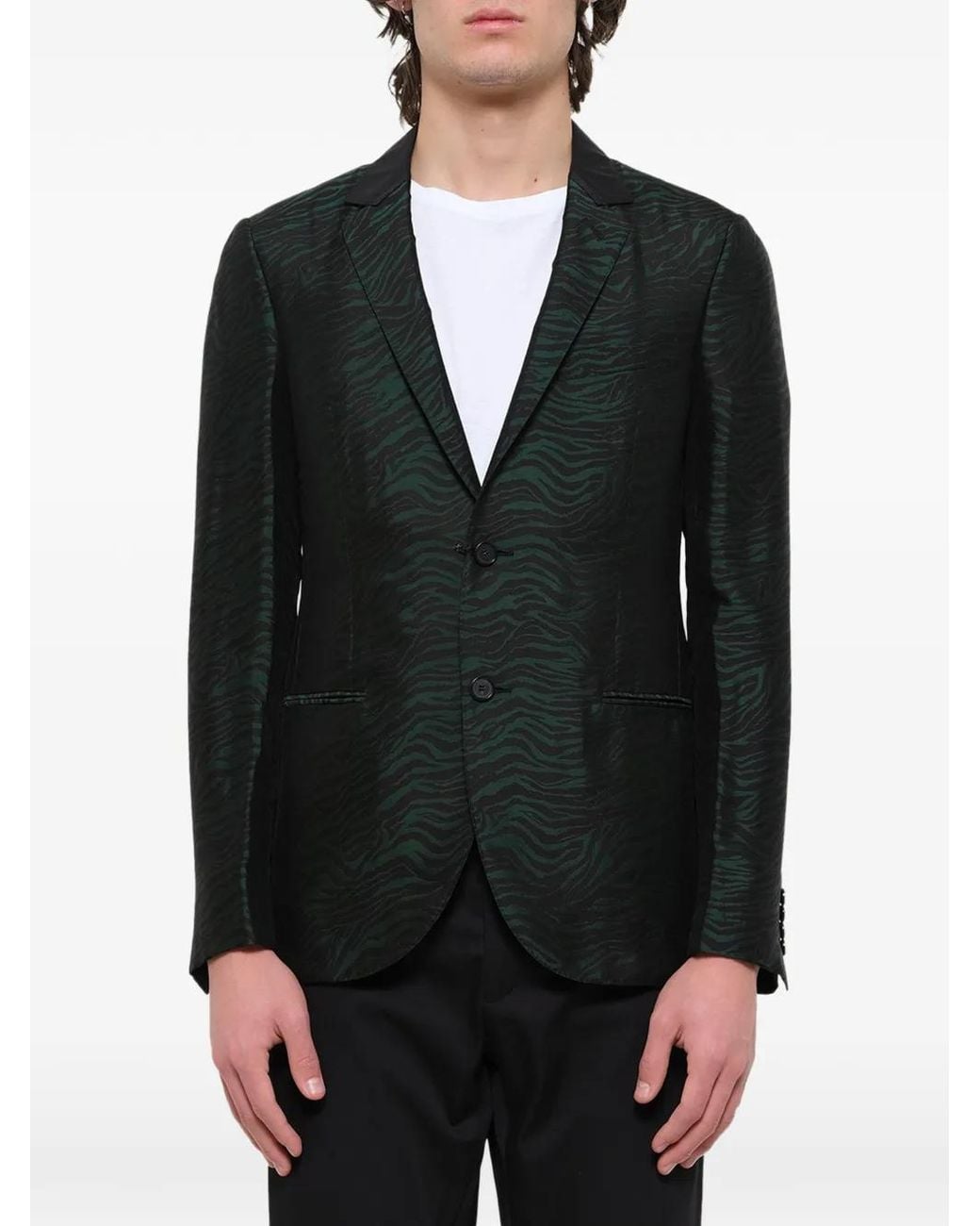 Lanvin Black D8 Slimfit 2Bt Jacket for men