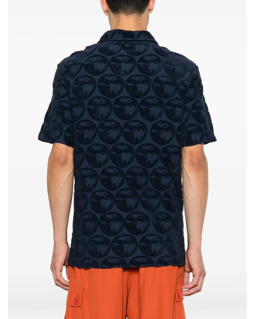 KENZO Blue Apple Pop Embroidered Polo Shirt for men