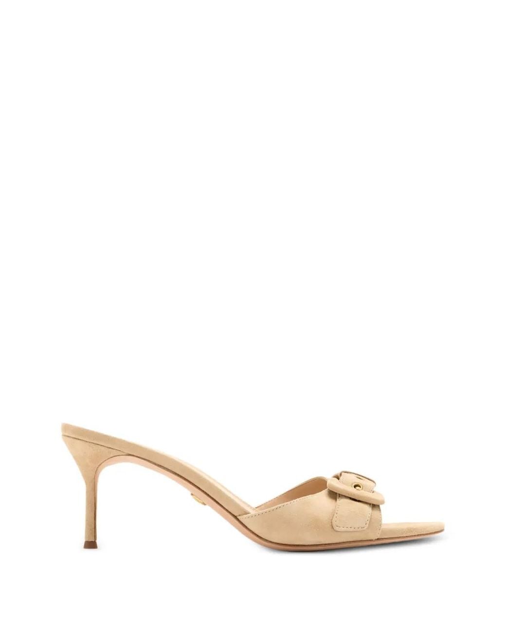 Veronica Beard Natural Tia Buckle-Detail Sandals