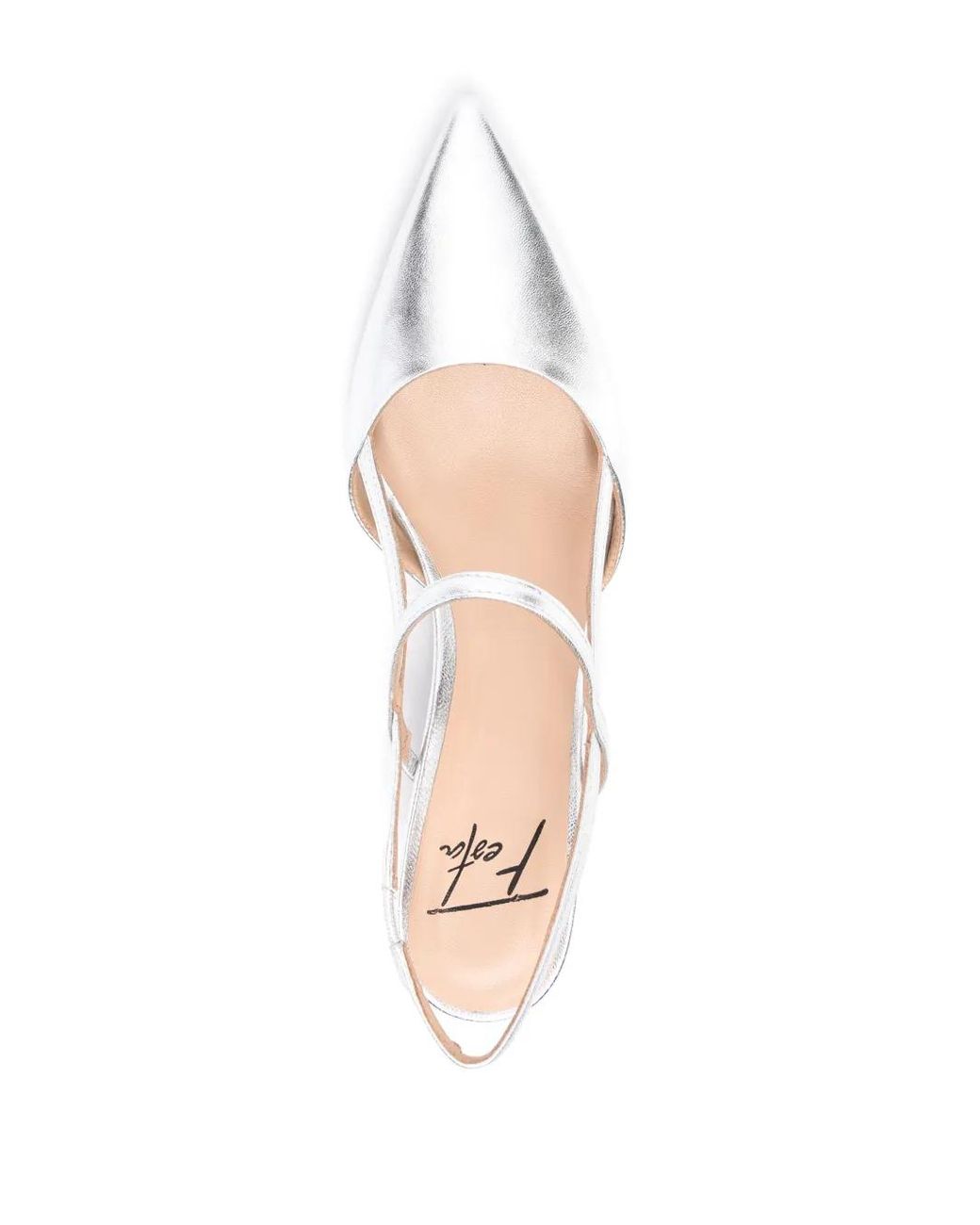 Roberto Festa White Amai Metallic Leather Pumps