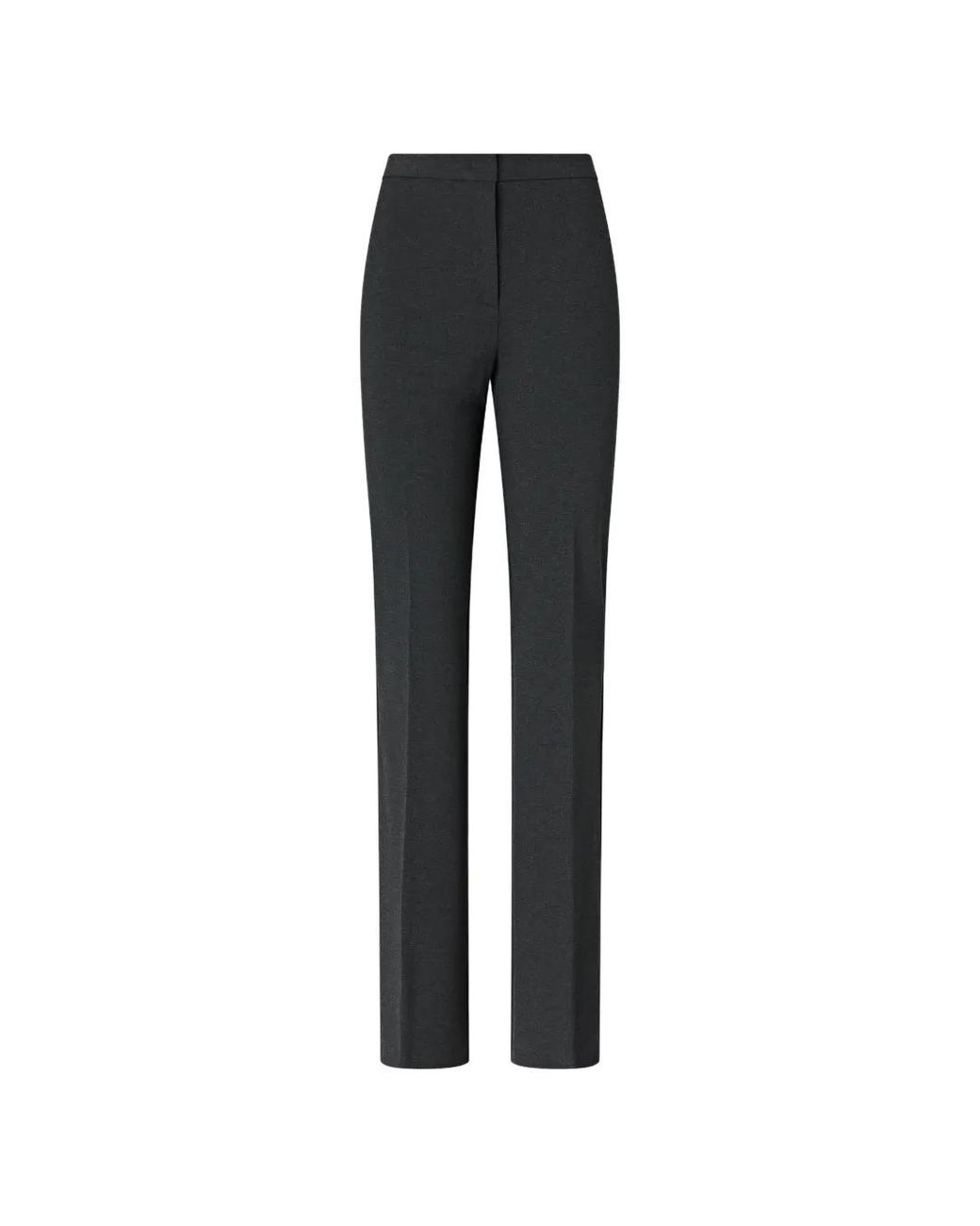 Pinko Black Pressed-Crease Straight-Leg Trousers