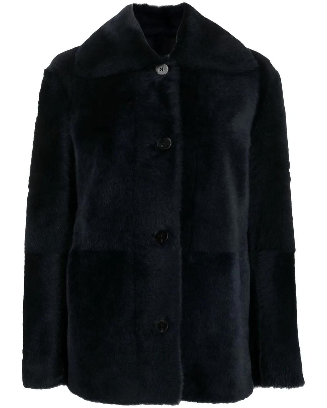 Jil Sander Black Reversible Shearling Jacket