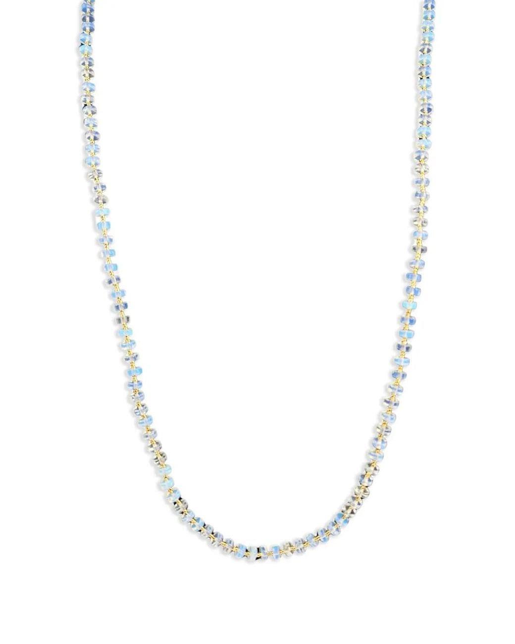 Madison White Beaded Opalite Necklace