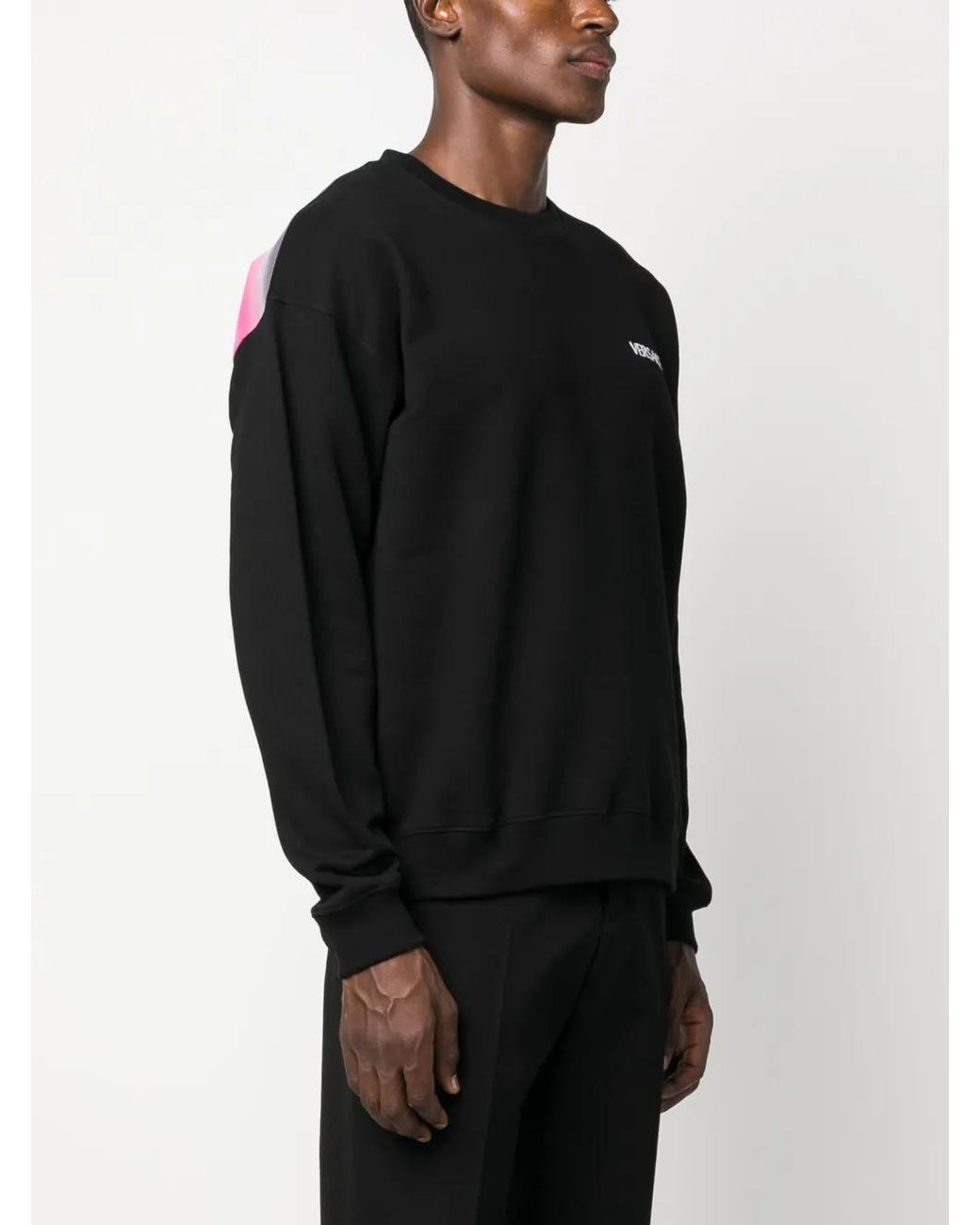 Versace Black Hills Cotton Sweatshirt for men