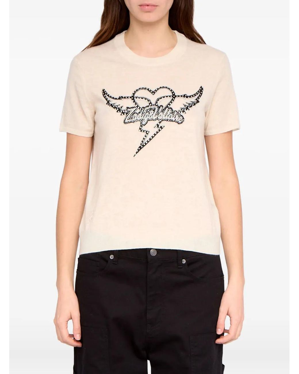 Zadig & Voltaire White Idal Cashmere Sweater