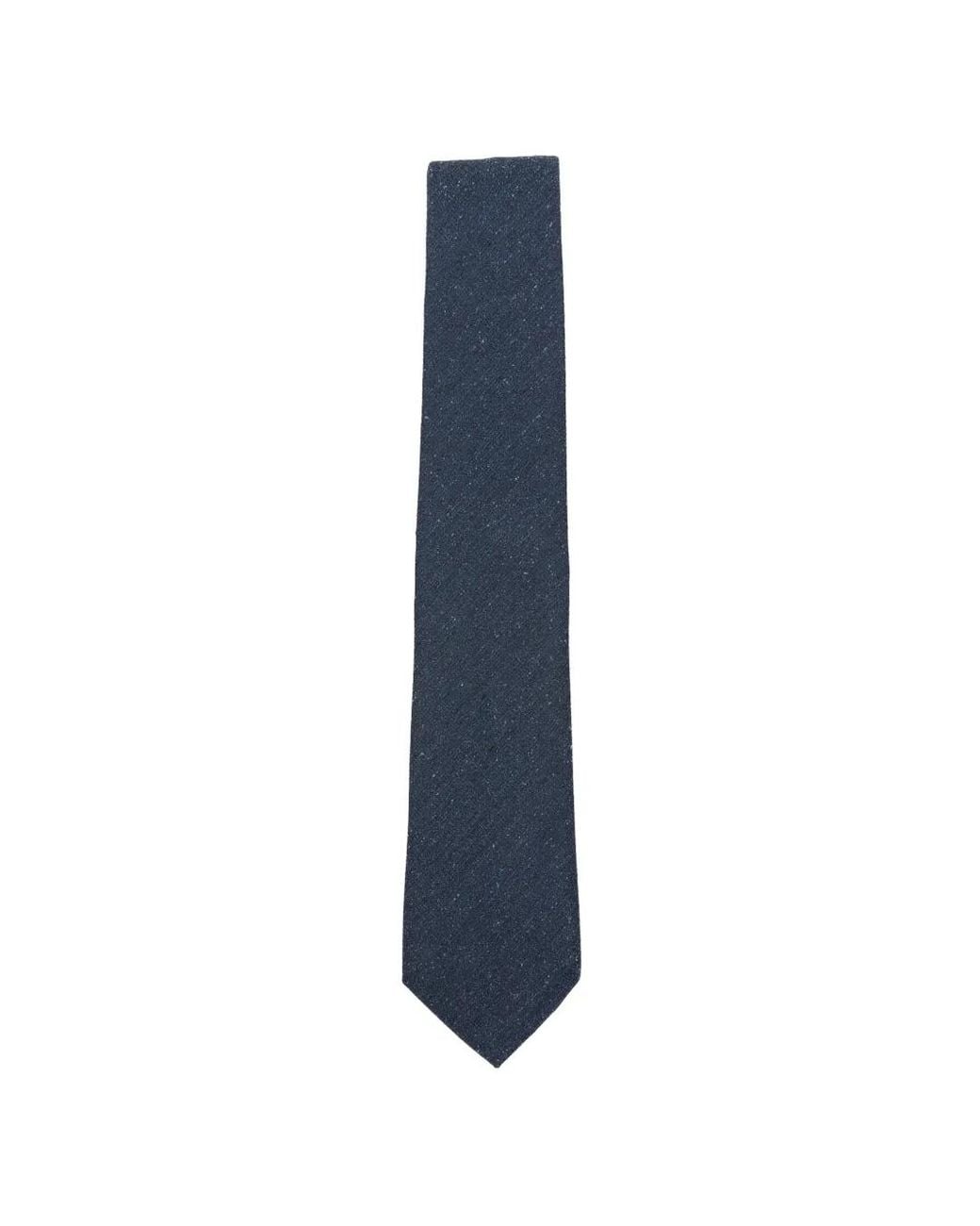 Canali Blue Micro-Pattern Silk Tie for men