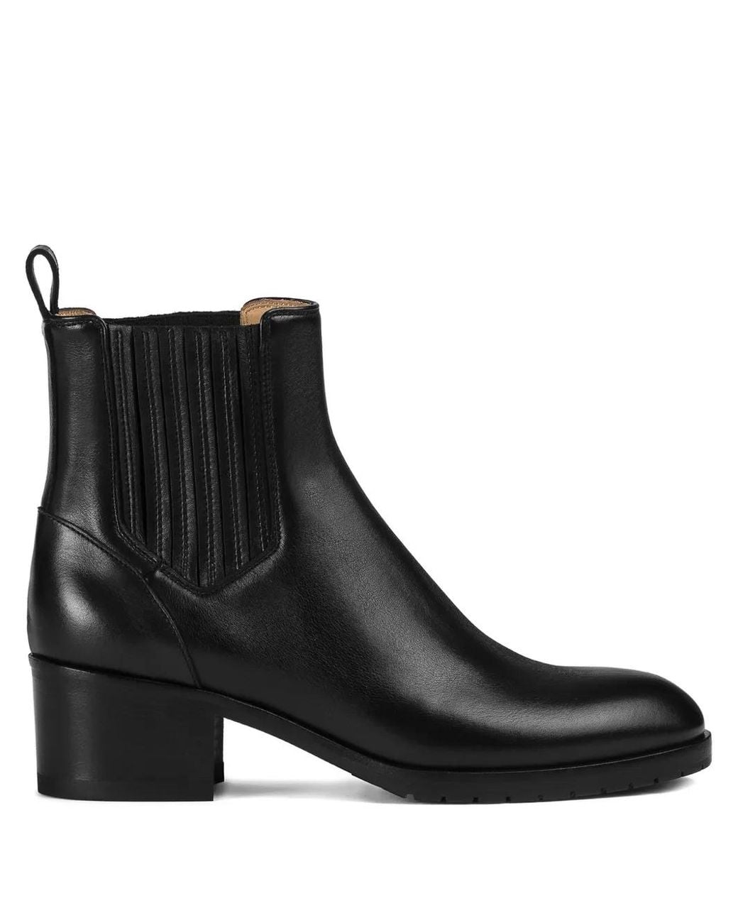 Doucal's Black Block-Heel Leather Chelsea Boots