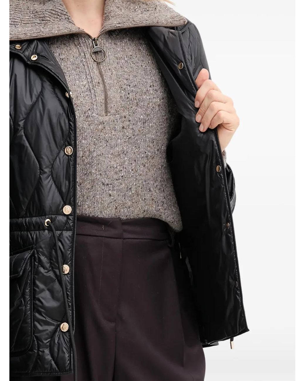 GAUDI Black Quilted Puffer Jacket