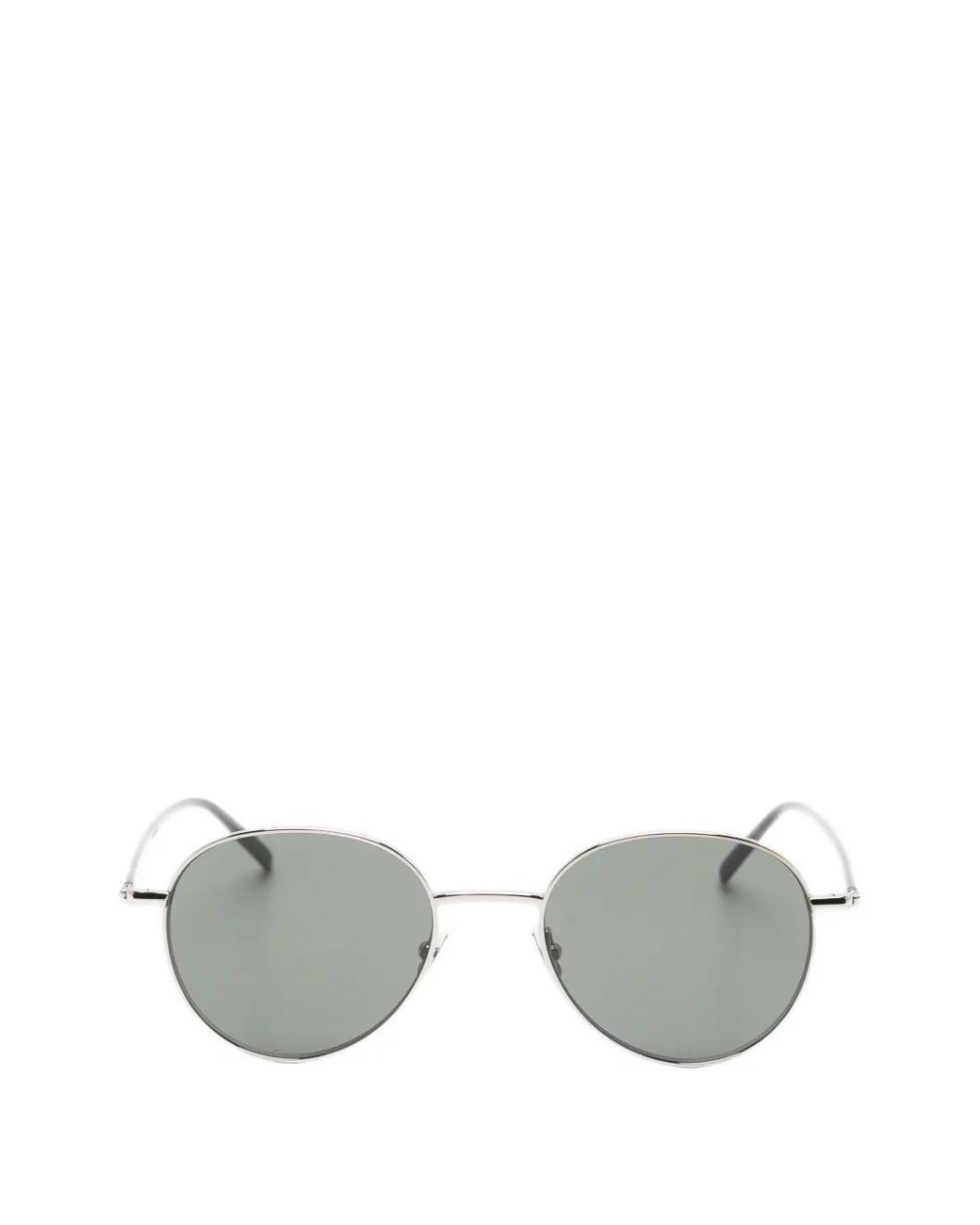 Saint Laurent Metallic Round-Frame Sunglasses