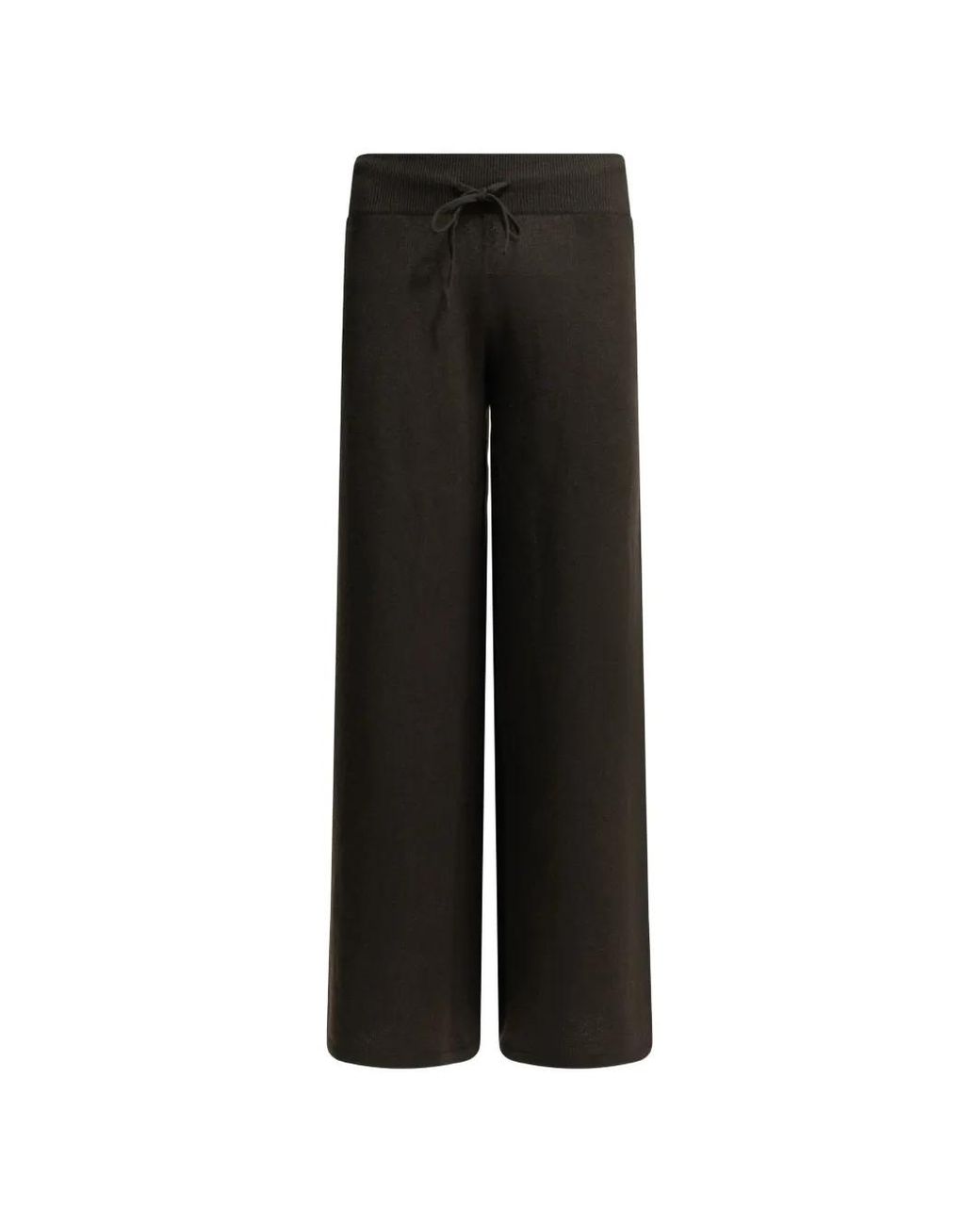 Lisa Yang Black Sofi Drawstring-Waist Cashmere Trousers