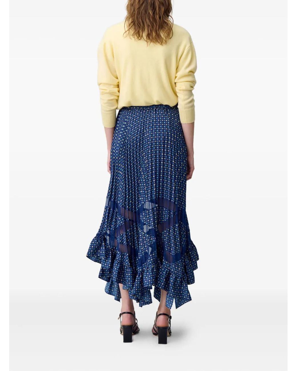 Jupe Longue À Design Plissé Claudie Pierlot en coloris Blue